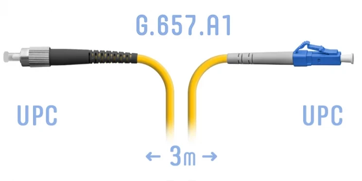 Патчкорд оптический LC/UPC-FC/UPC SM G.657.A1 3 метра