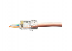 Разъем легкой оконцовки RJ-45 (8P8C) под витую пару, категория 6 (50 µ"/ 50 микродюймов) 100 шт.