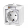 Розетка 1-м ОП Dita 16А IP54 250В с заземл. с прозр. крышкой бел. TOKOV ELECTRIC TKL-DT-R1Z-C01T-IP5