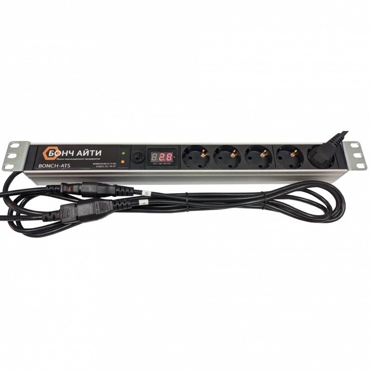 Блок розеток с АВР BONCH-ATS/PDU 8A-5S-Am-C14/C14