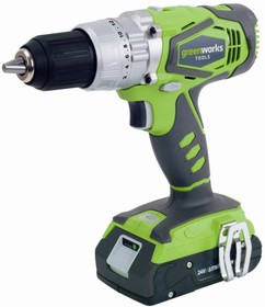 Дрель ударная GREENWORKS G24CD (3801107) 24В 56 Нм БЗП 13мм LED 2 скорости (БЕЗ АККУМ и ЗУ)
