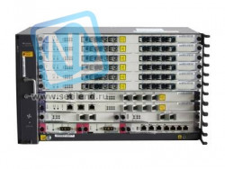 6RU шасси Huawei OLT GPON, 6 слотов для установки интерфейсных модулей, 4 порта 10G, 8 GPON портов, DC